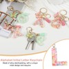 PATIKIL Alphabet Initial Letter Keychain, Resin Cute Keychains with Tassel