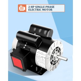 2HP Electric Motor, Single Phase General Motor, 5/8"Shaft Diameter CW/CCW,ODP Air Compressor Motor, 60HZ, 3450RPM, 115/230V