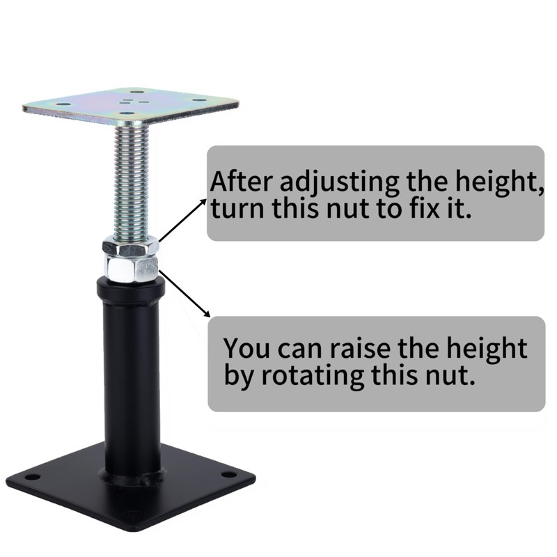 2 Pack Adjustable Floor Jack Post, 6’’-9’’ Height Range, House