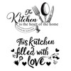 2 Sets Kitchen Stickers, Cartoon Restaurant Stickers, Simple Wall Stickers,