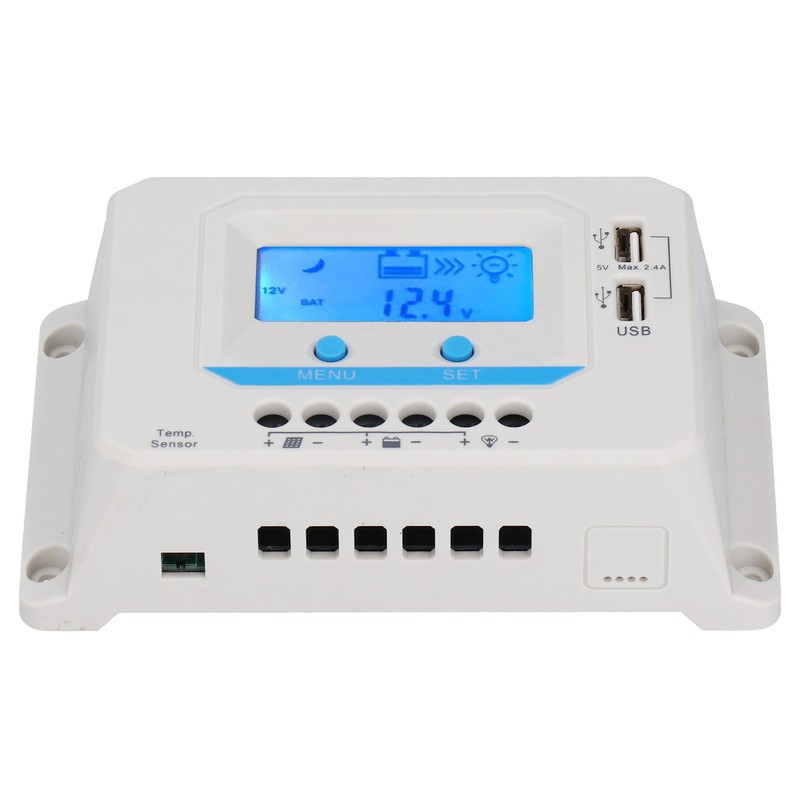 Solar Charge Controller Panel PWM 30A Household ABS Shell LCD