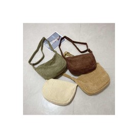 Ulisty Women's Small Corduroy Hobo Bag Wide Strap Shoulder Bag Casual Messenger School Bag Handbag Daily Bag, coffee, Contemporary