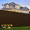 SHADESPEARE Customized 3' x 31' Brown Fence Privacy Screen,with Bindings