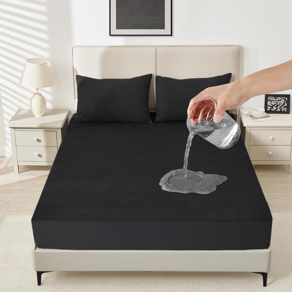 Sufdari Waterproof Mattress Protector Twin Size, Noiseless Mattress Cover with