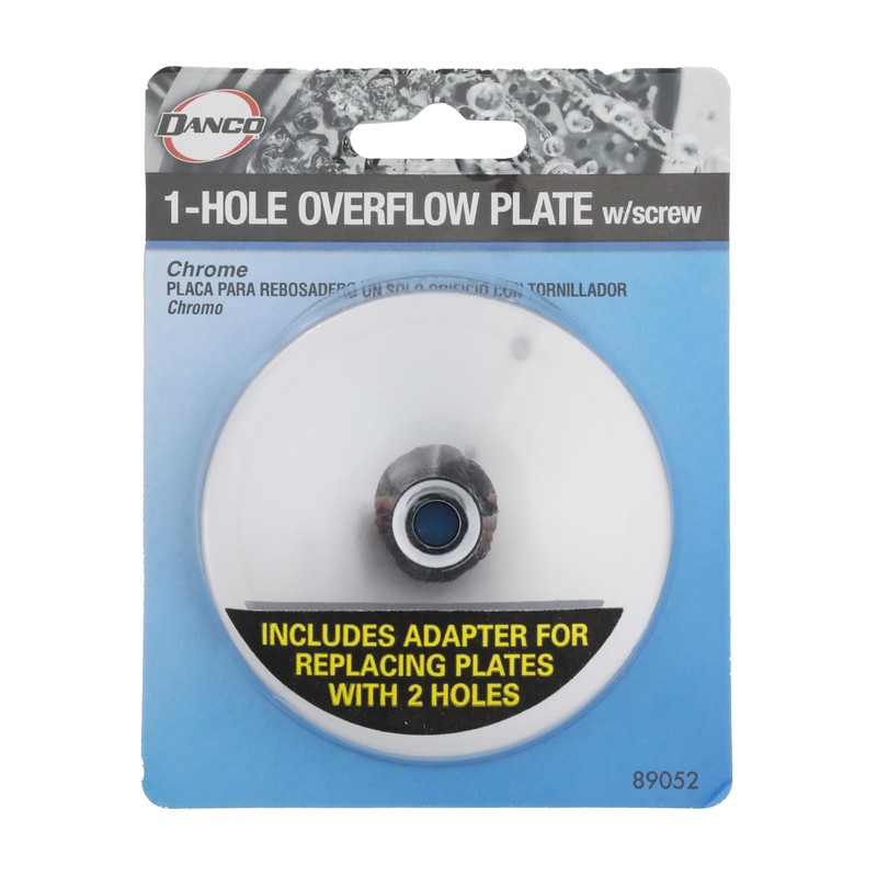 Danco Single Hole Tub Drain Overflow Plate | One Hole