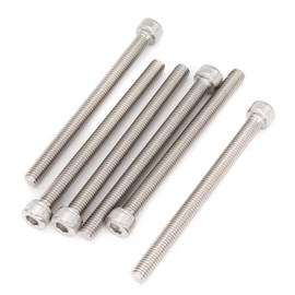 binifiMux 6pcs M8 x 100mm Full Thread 304 Stainless Steel Hex Socket Cap Bolt Screw