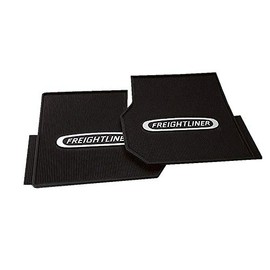 Freightliner Coronado/Columbia Heavy Duty 1/2" Rubber Vinyl Front Floor Mats-Set Black
