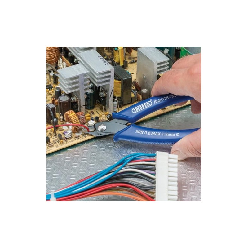 Draper 52589 Electronic Flush Cut Nipper, 130mm , Blue