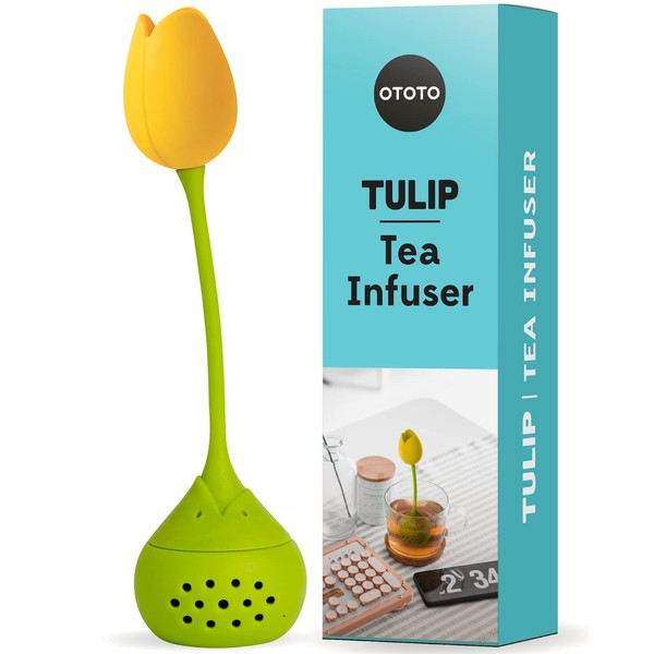 OTOTO Tulip Infuser, Tea Strainer, Tea Strainer, Yellow