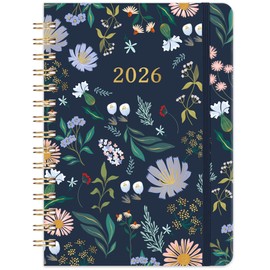 Calendar 2026 - Diary 2026 A5, Weekly Planner 2026 from January - December 2026, A5 Appointment Calendar with Pocket 21.4 cm × 14.6 cm, Flowers