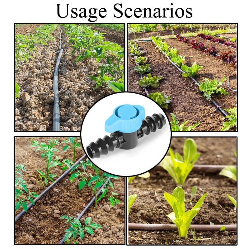 Supertool Drip Irrigation Shut Off Valve, 20mm Plastic In-line Barbed