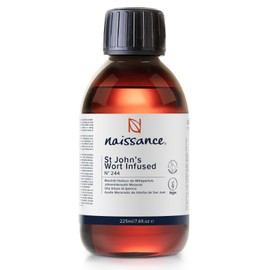 Naissance St John's Wort Oil (No. 244) - 225ml - Pure, Natural - Infused in Sunflower Oil - for Homemade Beauty Formulations, Massage, Skincare