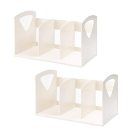 Lunmore 2 Pack Desk Book Shelves Small Desktop Bookshelf F Magazine Holder for Home School and Office