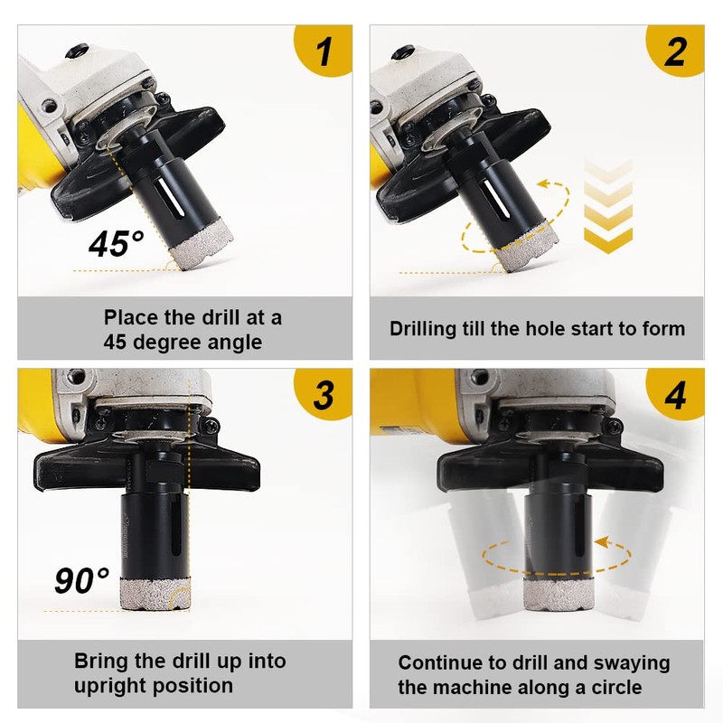 SHDIATOOL Diamond Core Drill Bits Hole Saw Kit for Porcelain