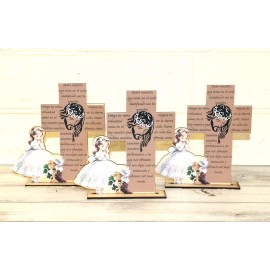 3pc Jesus JHS Cup Communion Cross Stand Baptism Centerpiece Party Favor Decor