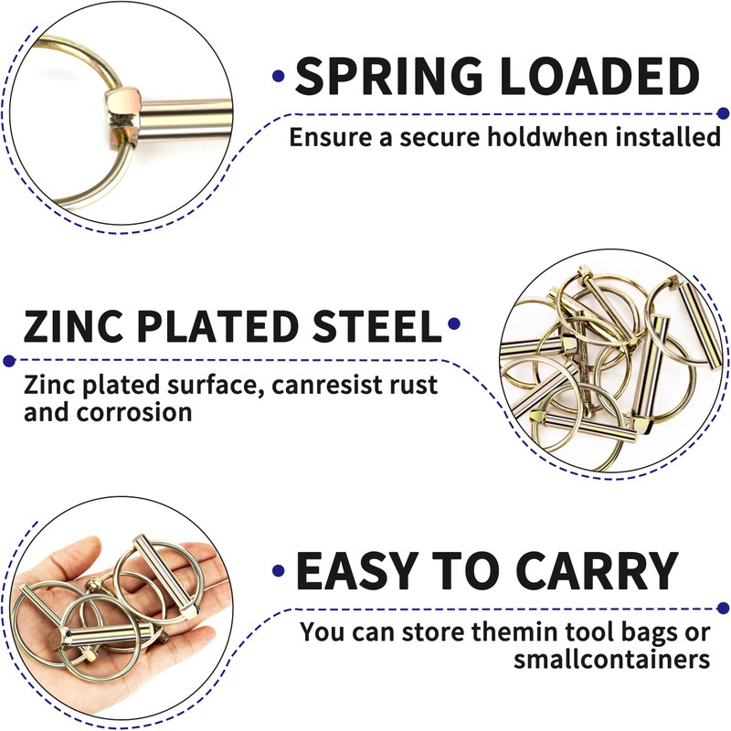 Tunejoy Folding Pins Folding Pins Galvanised M4.5 M6 M8 M10