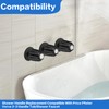 Set of 3 Shower Knob Replacement Metal Bathtub Knobs Replacement