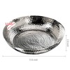 MyGift 14 Inch Deluxe Decorative Dish Tray Centerpiece Base, Silver