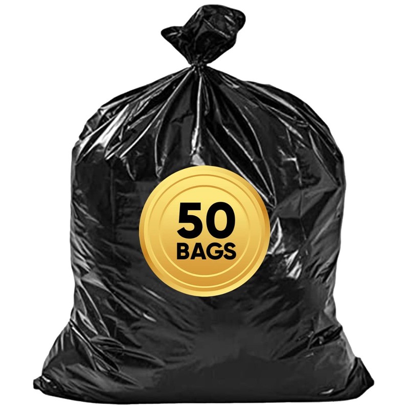 Veska 55 Gallon Trash Bags Heavy Duty, (Value-Pack 50 Count