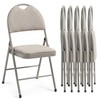 HOMEFUN Folding Chairs with Cushion Padded Folding Chairs 6 Pack