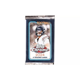 2024 Topps Chrome Football 7-Pack Trading Card Blaster Box (1 Prism Refractor Per Box)