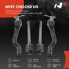 A-Premium Set of 4, Front Inner & Outer Tie Rod