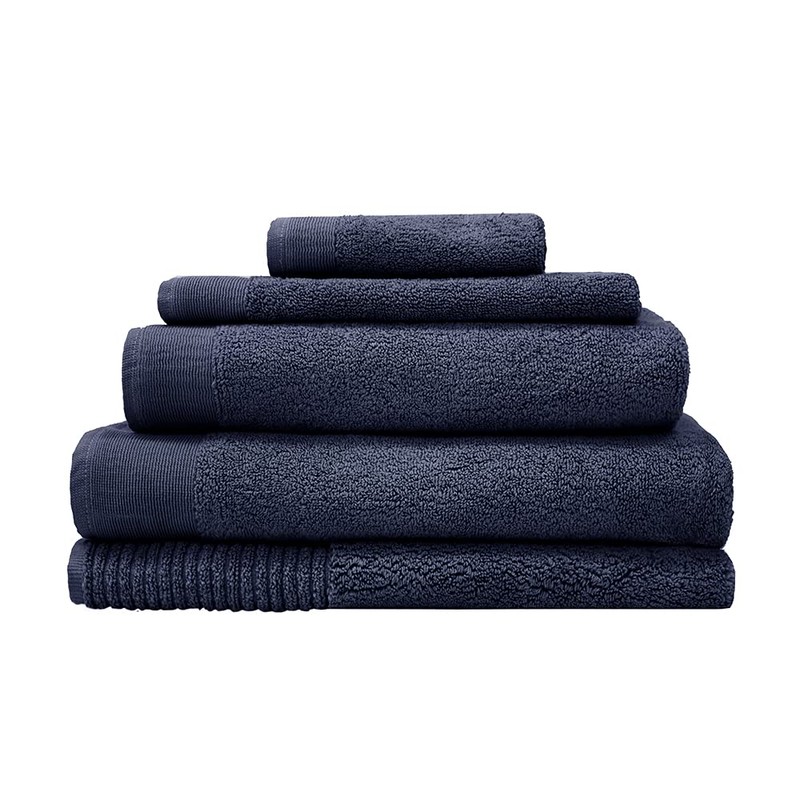 Bambury Elvire Face Washer, 33x33 cm, Navy