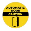 Super Funny, XL 5in Prank Yellow Caution Automatic Door Sticker