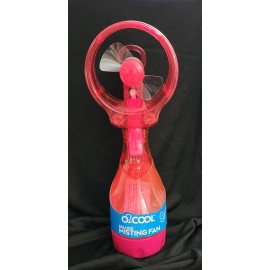 O2COOL Deluxe Handheld Battery Powered Water Misting Fan Pink
