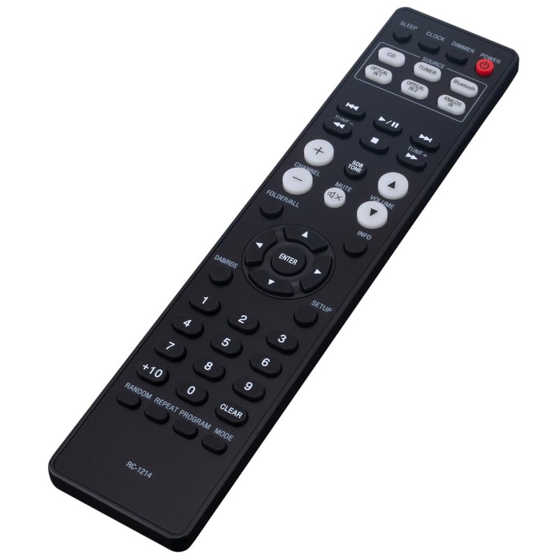 Replacement Remote Control RC-1214 Applicable for Denon RCD-M41DAB RCD-M41 RCD-M41DBL