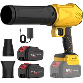 YUANRAN Leaf Blower Cordless with Battery and Charger,500,000 RPM Turbo Jet Blower,Handheld Leaf Blowers for Lawn Care,Portable Lightweight Grass Blower for Yard, Patio & Outdoor Use