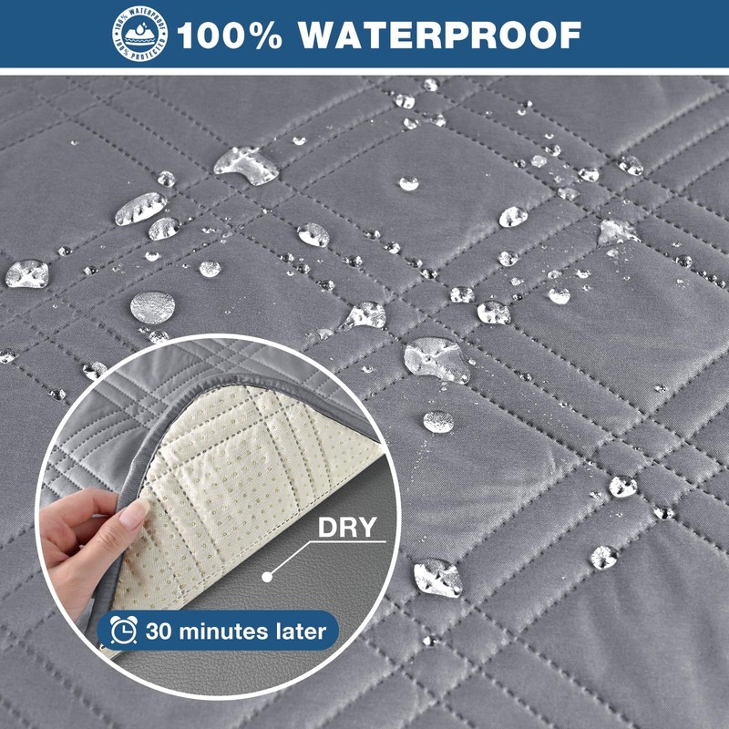 TAOCOCO 100% Waterproof Recliner Sofa Cover, Non Slip Split Couch