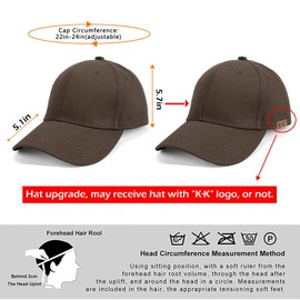 BLURBE Ponytail Baseball Caps for Women - High Pony Caps, Cotton Plain Color Adjustable Classic Sports Casual Ponytail Baseball High Bun Ponycaps for Womens Brown