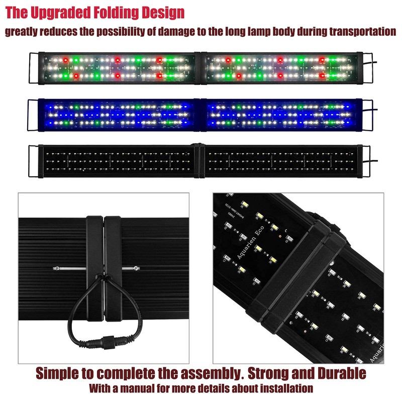 KZKR Upgraded Aquarium Light 11 to 78 inch Full Spectrum