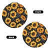 keluki Sunflower Style6 Print Foldable Travel Pocket Mirror Round PU