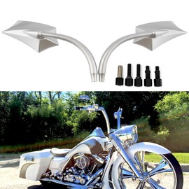 YOUNDERM Chrome Universal 8mm 10mm Motorcycle Rear View Mirrors Fits For Street Bike Suzuki Cruiser Sports Chopper Yamaha kawasak