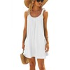 MAIABLEAU Women Mini Cover-Up Dress Casual Summer Shoulder Straps Beach
