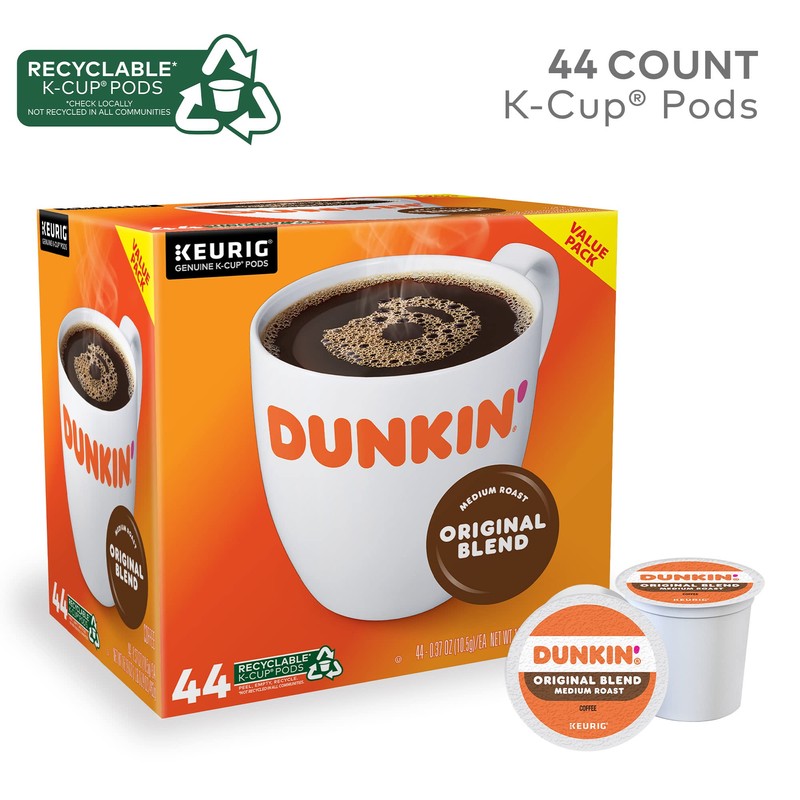 Dunkin' Donuts Single-Serve Coffee K-Cup®, Original Blend, Carton Of 44