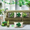 MODOVOS Buffalo Plaid Lucky Clover Hat St Patricks Day Pillow