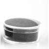 GENERIC 12Pc Round Gem Holders W/Snap Lids in Black Foam,