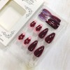 Flower Press on Nails Almond Shape Fake Nails Spring Cute
