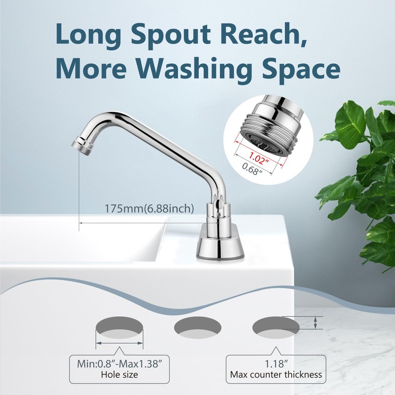 Aolemi Utility Sink Faucet 4 Inch Centerset, Laundry Sink Faucets