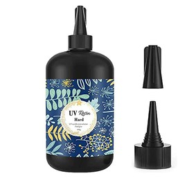 Crystal Clear Hard UV Resin Upgraded Formula Ultraviolet Fast Curing Resin for Jewelry Making Craft Decoration, Hard Transparent Glue Solar Cure Sunlight Activated Resin (500g)