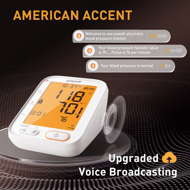 yuwell Upper Arm Blood Pressure Monitor | Medical Grade, BP