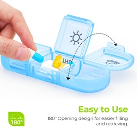 Weekly Pill Organizer 3 Times a Day, Large 7 Day Pill Box 3 Times a Day with Separate Container, Portable Pill Case for Medication, Vitamins, Fish Oil and Supplements
