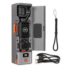 YDW Charging Case/Battery Quick Charger for DJI Osmo Pocket 3,Built in 9000mAh Extra Battery 20W Fast Charging,Digital Display,with Storage Space for Memory Cards and Filters