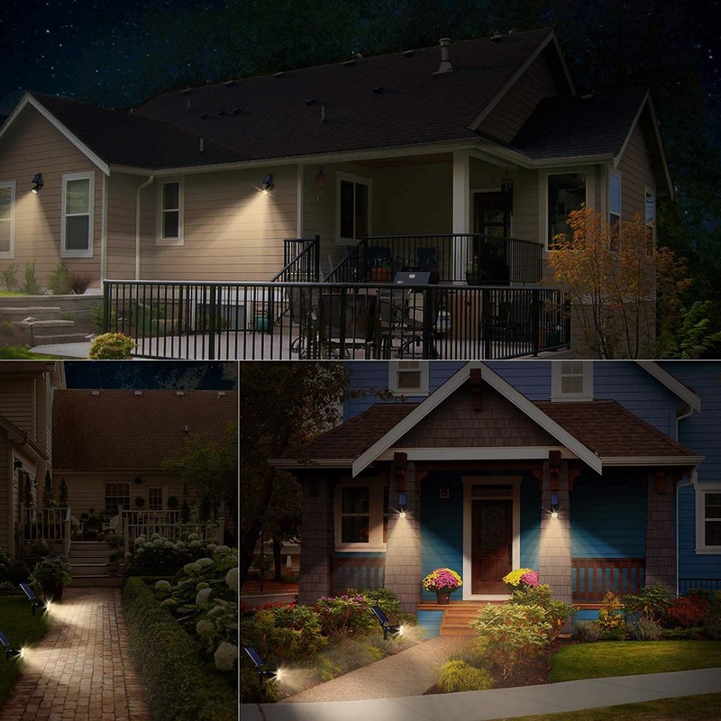 URPOWER Solar Lights Waterproof Solar Lights Outdoor 2-in-1 Adjustable Solar