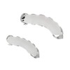 Silver-Tone Hip Hop Removeable Mouth Grillz Set (Top & Bottom)