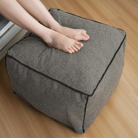 Pouf Ottoman Stuffed Modern Foam Filled Foot Rest Poufs for Living Room Chair Decorative 20 X 15 Inches Boho Relax Stool Floor Poufs Foot Rest for Living Room,Grey