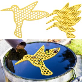 AceOrbit 4 Pack Floating Bee Island 6.5 Inch EVA Foam Butterfly Floating Bee Watering Station Insect Waterer for Feeding Bath Outdoor Garden Decor(Yellow)